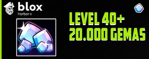 Banner da conta 'Level 40+ 20k+ Gemas'