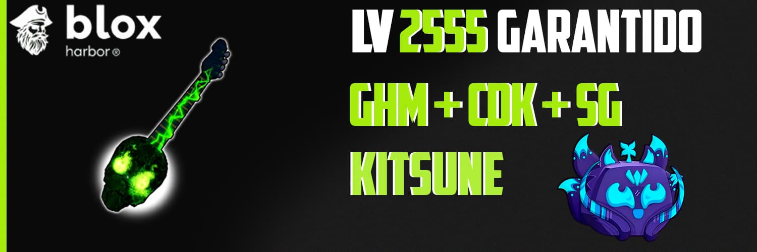 Banner da conta 'LV 2550 + GHM + CDK + SG + Kitsune'