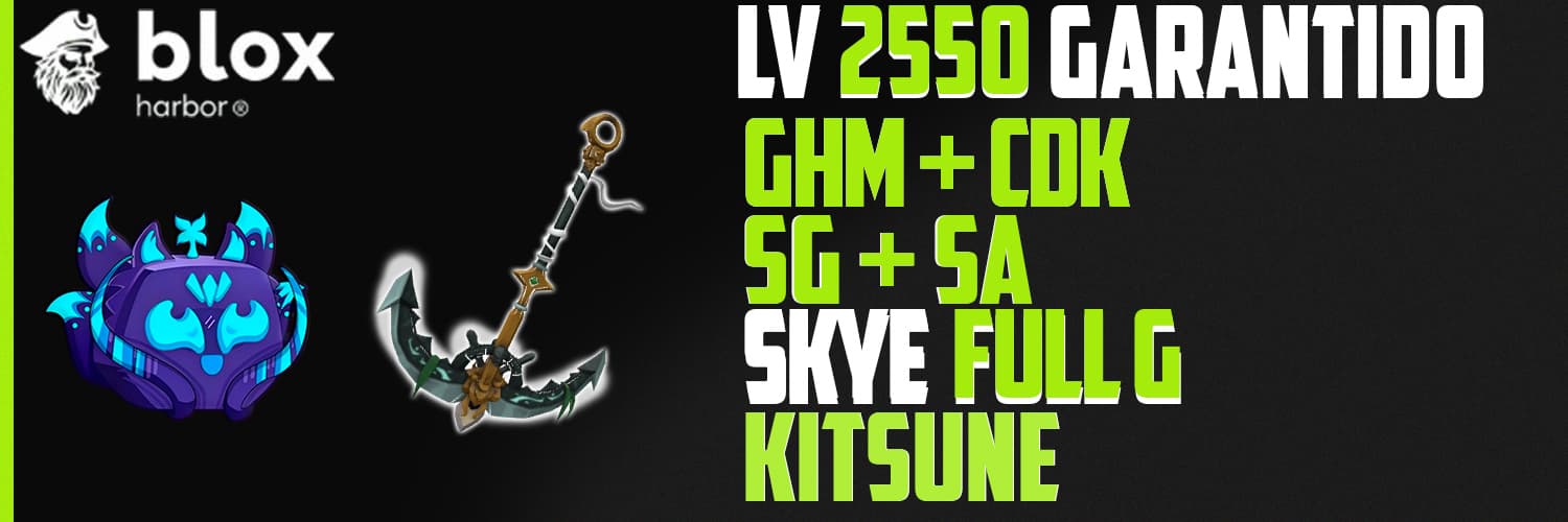 Banner da conta '2550 + GHM + SG +CDK + SA + Kitsune ___ +Sky Full Gear '