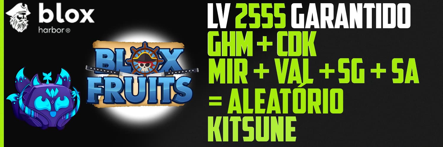 Banner da conta '2550 + CDK + GHM +Random ITEM + 100% KITSUNE INVENTORY'