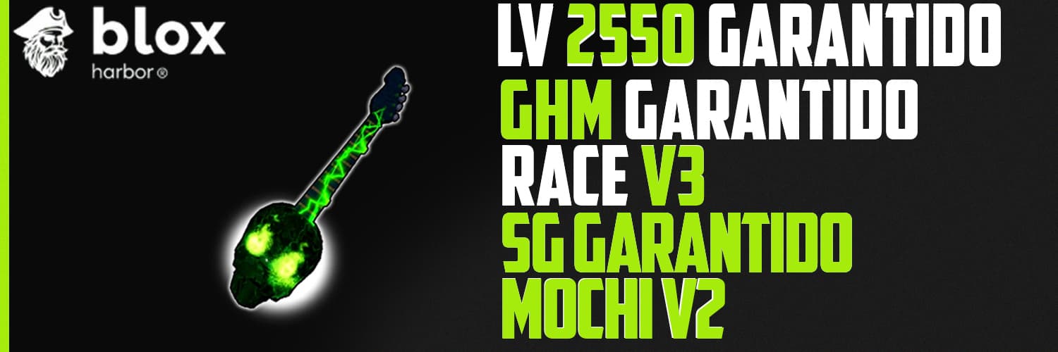 Banner da conta 'LV 2550 + GHM +SG + MOCHI V2 + RACE v3'