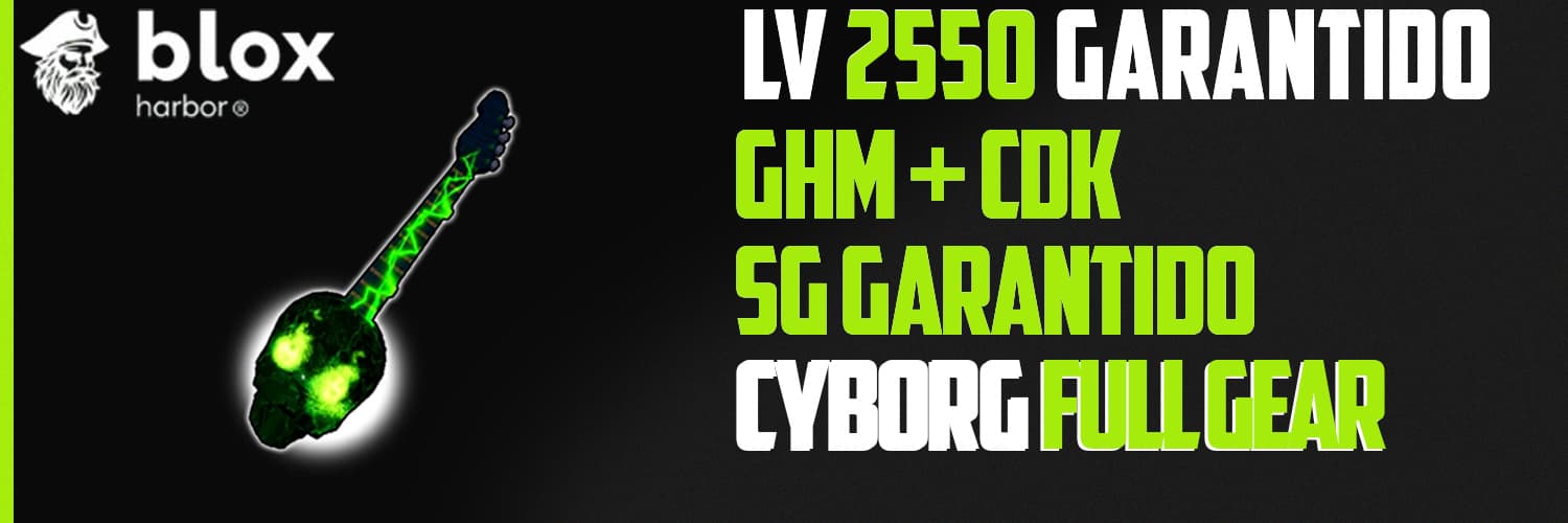 Banner da conta 'LV 2550 + GHM +SG + CDK _____CYBORG FULL GEAR '