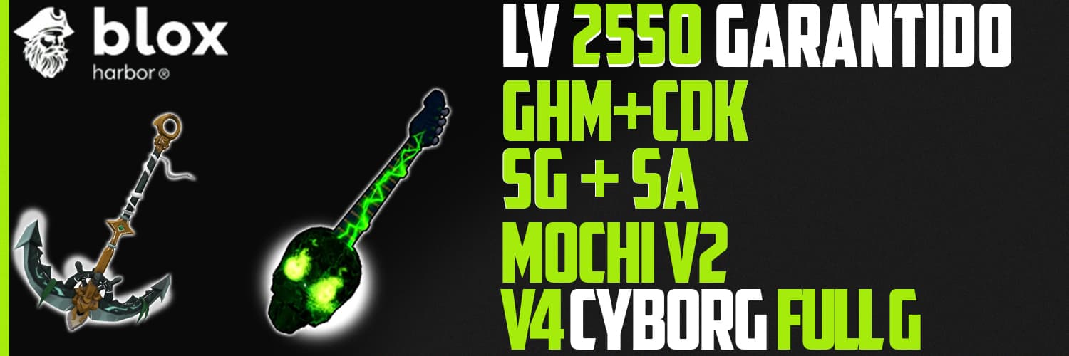 Banner da conta '2550 + GHM + SG + CDK + SA + MOCHI V2 _V4 CYBORG Full Gear'